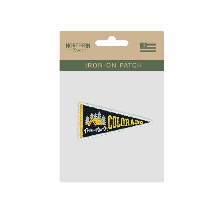 Colorado Pennant Iron On Embroidery Patch