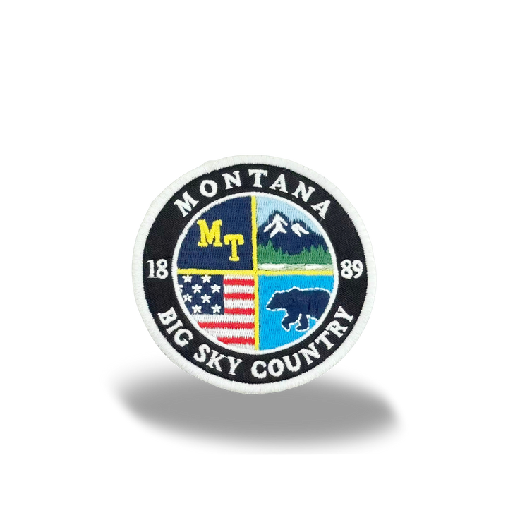 Montana Big Sky Country Embroidered Iron-On Patch