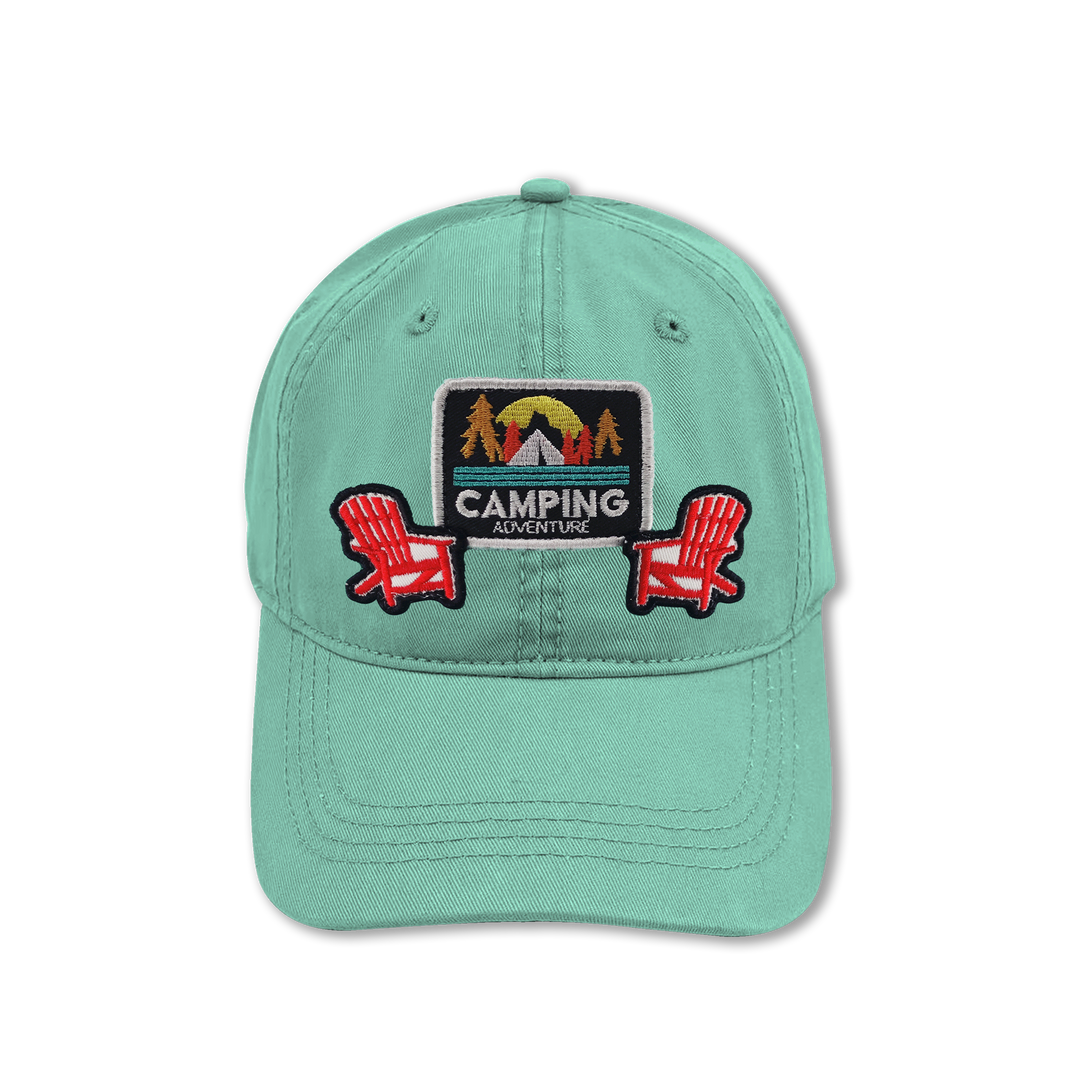 Camping Adventure Embroidered Patch Baseball Cap