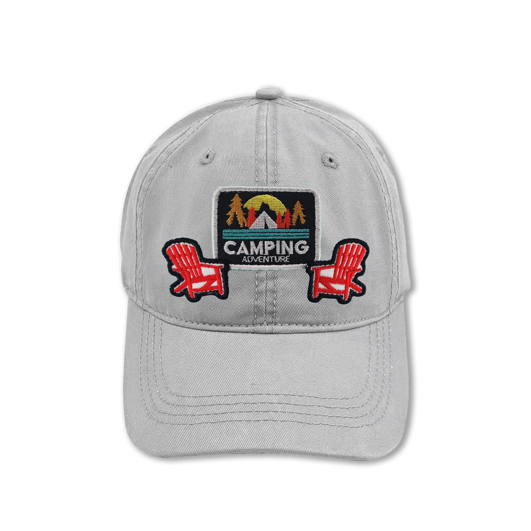 Camping Adventure Embroidered Patch Baseball Cap