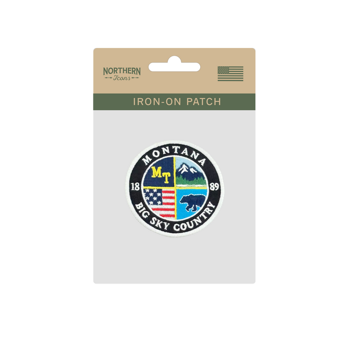 Montana Big Sky Country Embroidered Iron-On Patch