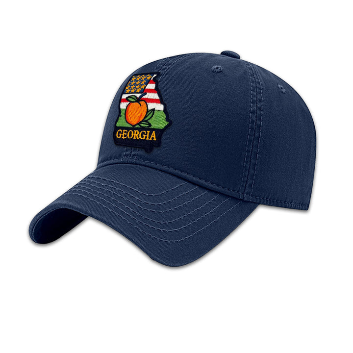 Georgia Peach State Embroidered Baseball Cap – Travel Souvenir & Outdoor Adventure Hat
