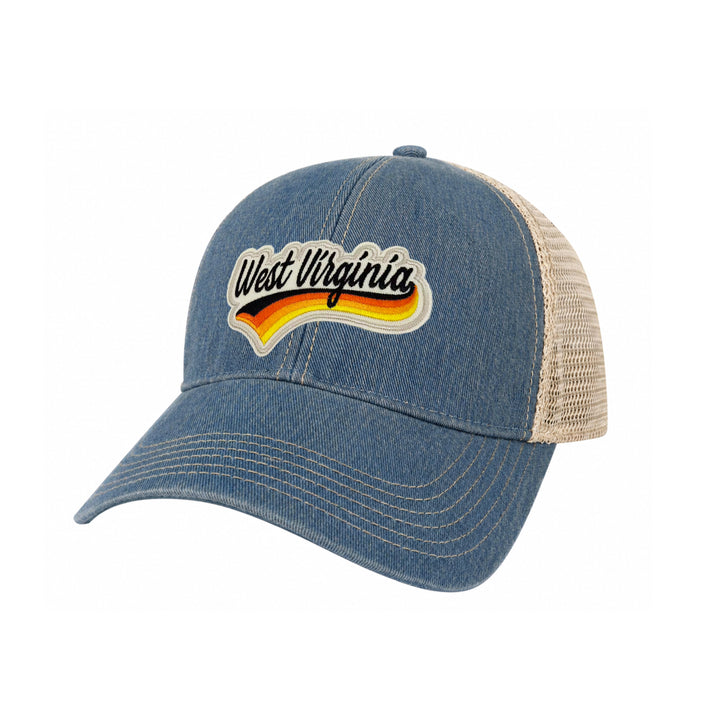 West Virginia Vintage Patch Trucker Cap | Cotton Mesh Snapback Souvenir Hat