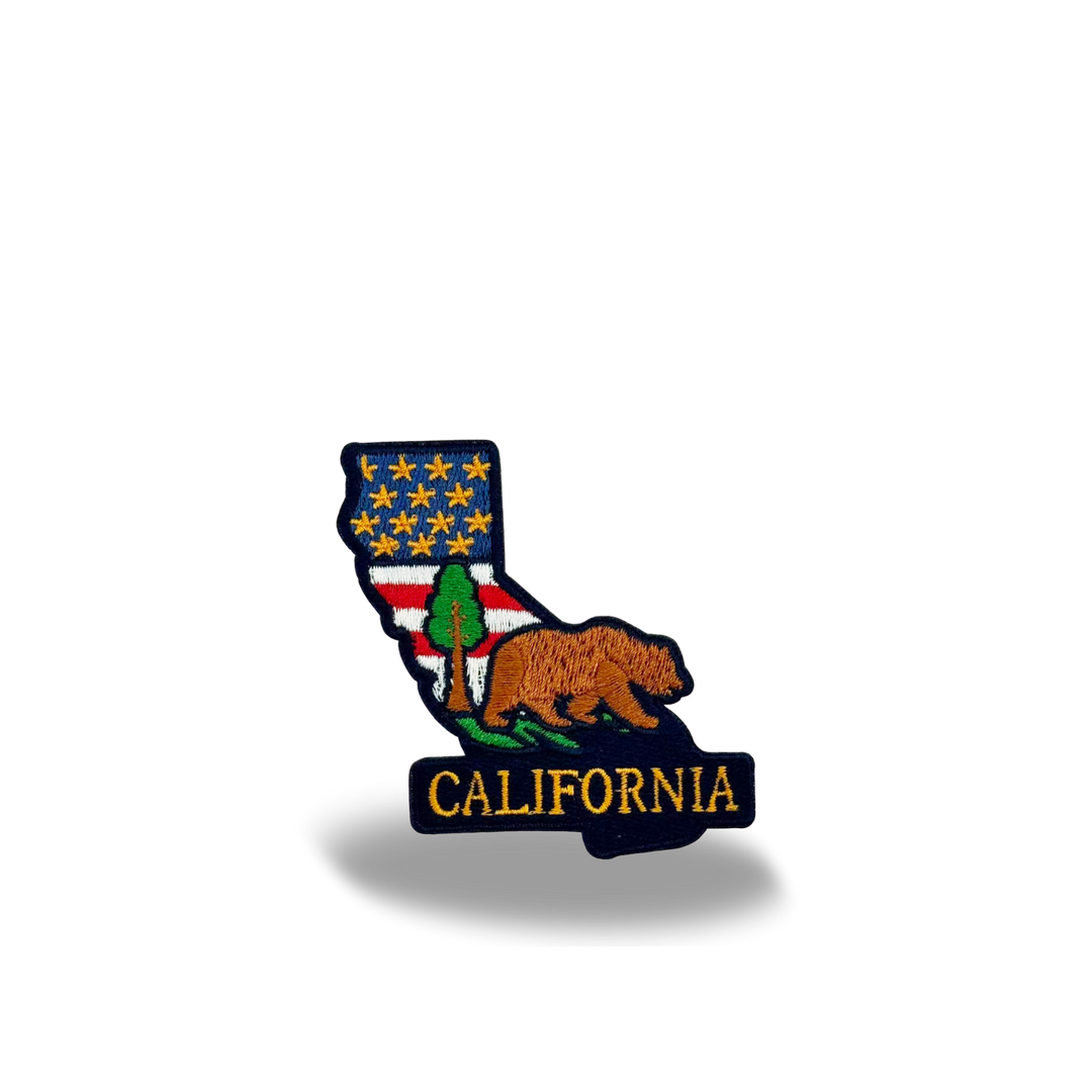 California State Embroidered Patch State Shape Bear Nature Souvenir Badge