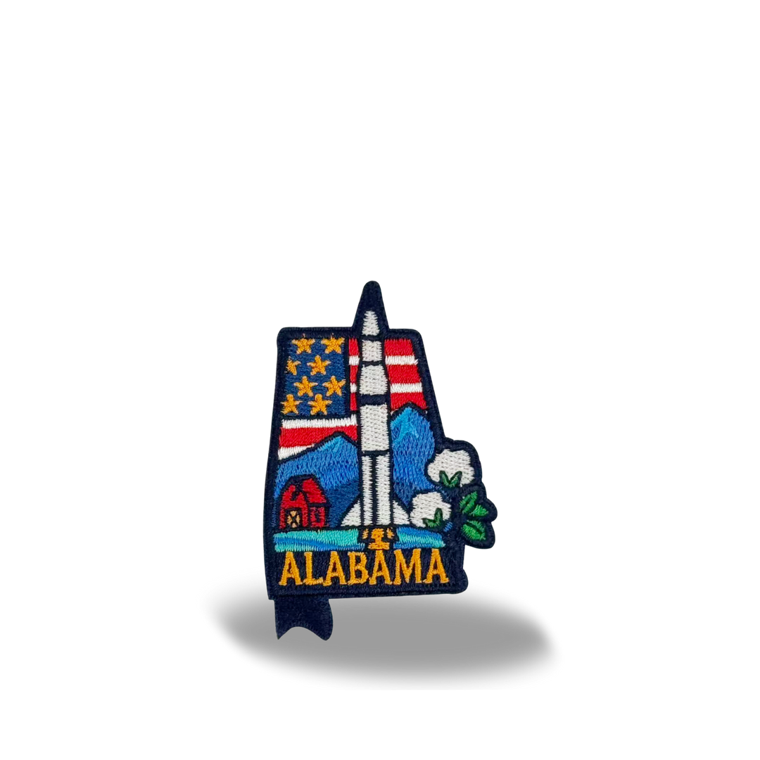 Alabama State Rocket Embroidered Patch Iron On Souvenir Badge