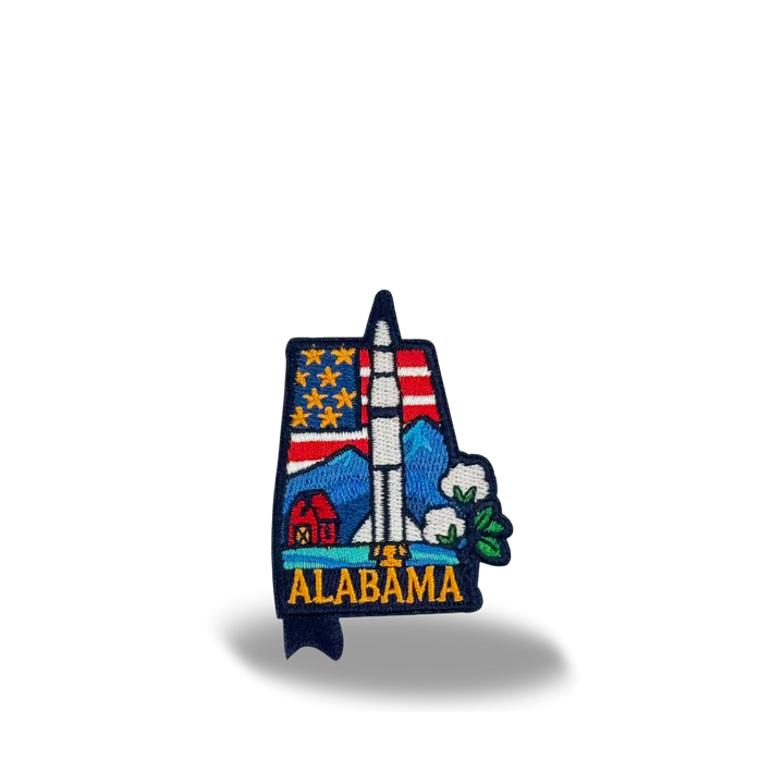 Alabama State Rocket Embroidered Patch Iron On Souvenir Badge