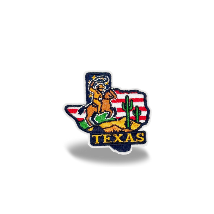 Texas Cowboy Rodeo Embroidered Patch Iron On State Souvenir Patch