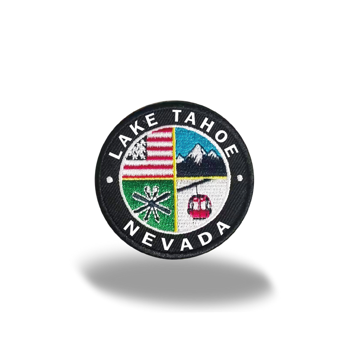 Lake Tahoe Nevada Scenic Embroidered Iron-On Patch Travel Souvenir Badge