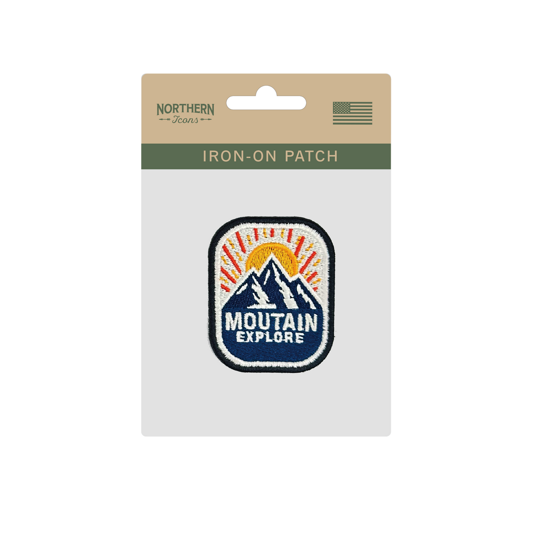 Mountain Explore Iron On Embroidery Patch