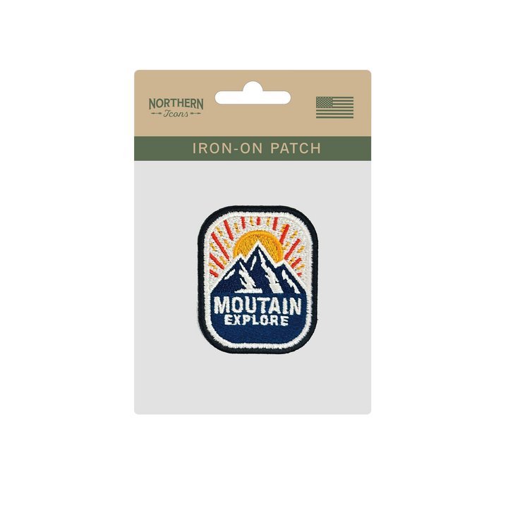 Mountain Explore Iron On Embroidery Patch