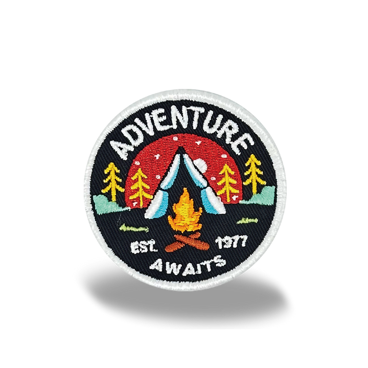 Adventure Awaits Iron On Embroidery Patch