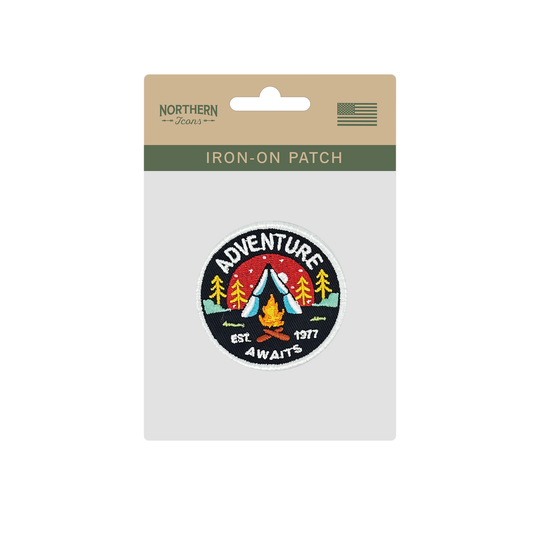 Adventure Awaits Iron On Embroidery Patch