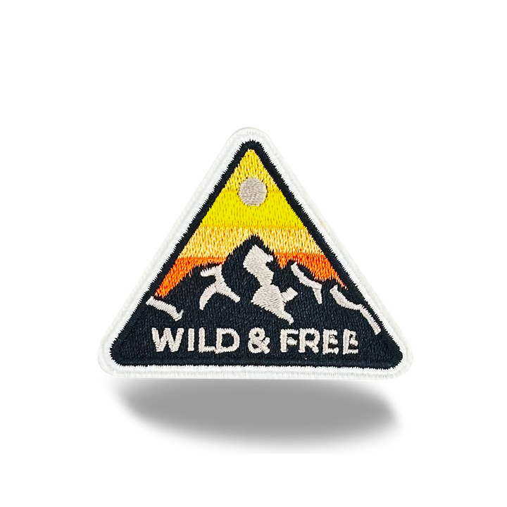 Wild & Free Mountain Adventure Iron On Embroidery Patch