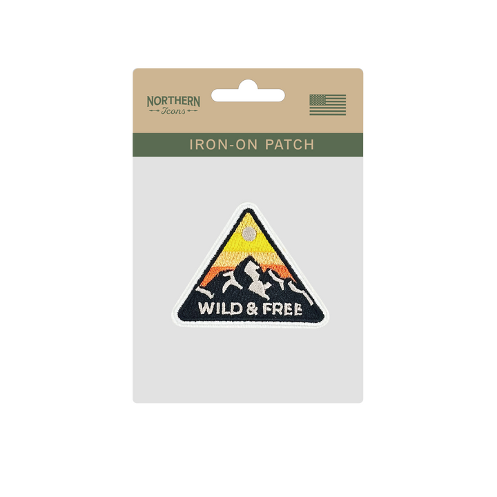 Wild & Free Mountain Adventure Iron On Embroidery Patch
