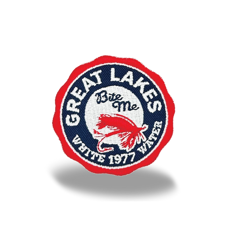 Great Lakes White Water Iron On Embroidery Patch