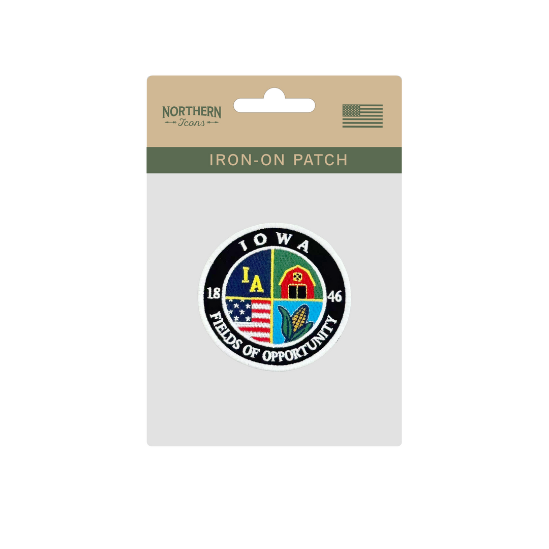 Iowa Fields of Opportunity Embroidered Patch Farm Barn Corn State Souvenir Patch
