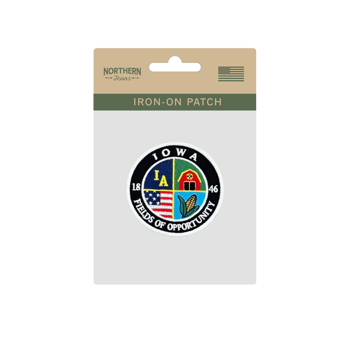 Iowa Fields of Opportunity Embroidered Patch Farm Barn Corn State Souvenir Patch