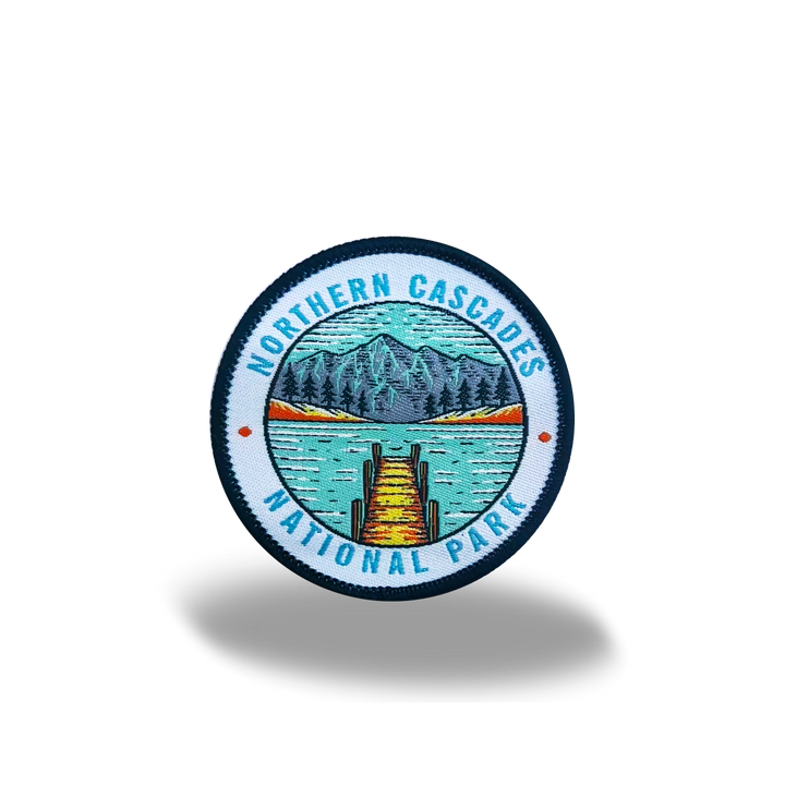 Northern Cascades National Park Embroidered Iron-On Patch Travel Souvenir Badge