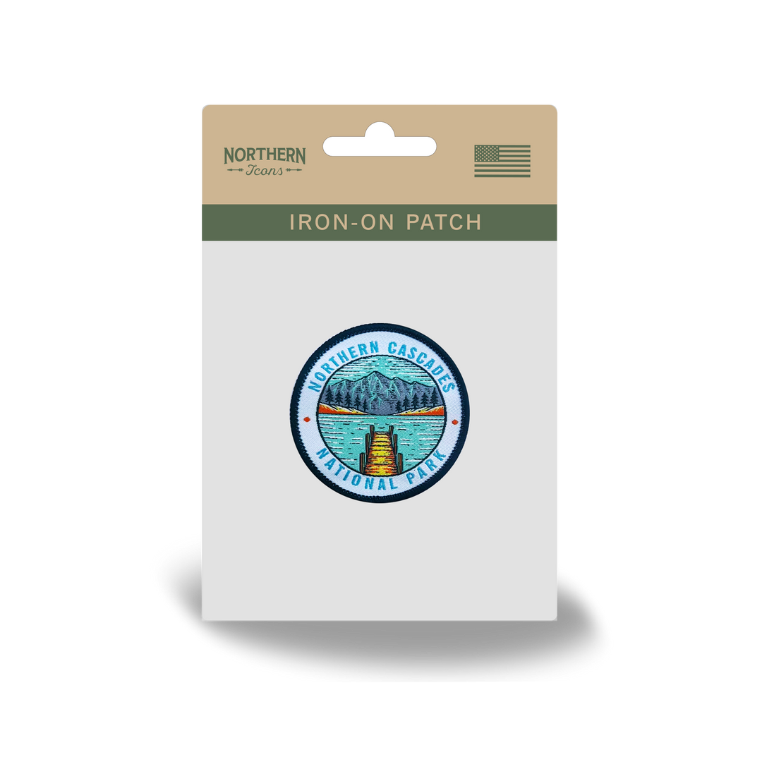 Northern Cascades National Park Embroidered Iron-On Patch Travel Souvenir Badge