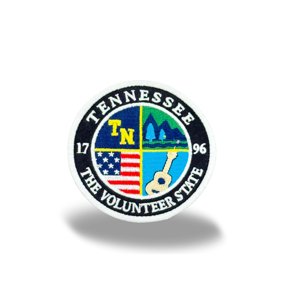 Tennessee Volunteer State Embroidered Patch Vintage Travel Badge Outdoor Souvenir
