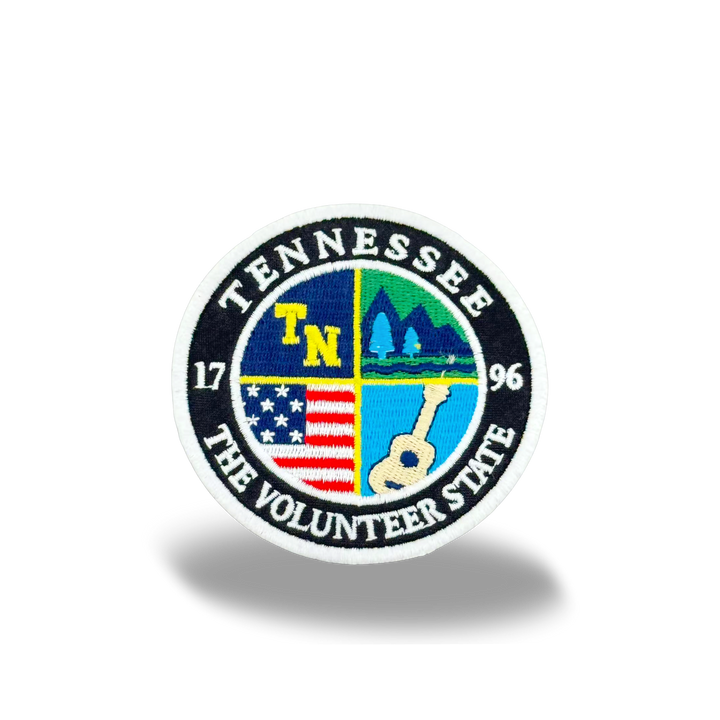 Tennessee Volunteer State Embroidered Patch Vintage Travel Badge Outdoor Souvenir