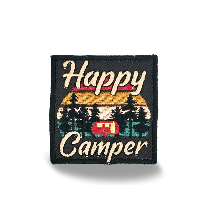 Happy Camper Sunset Iron On Embroidery Patch