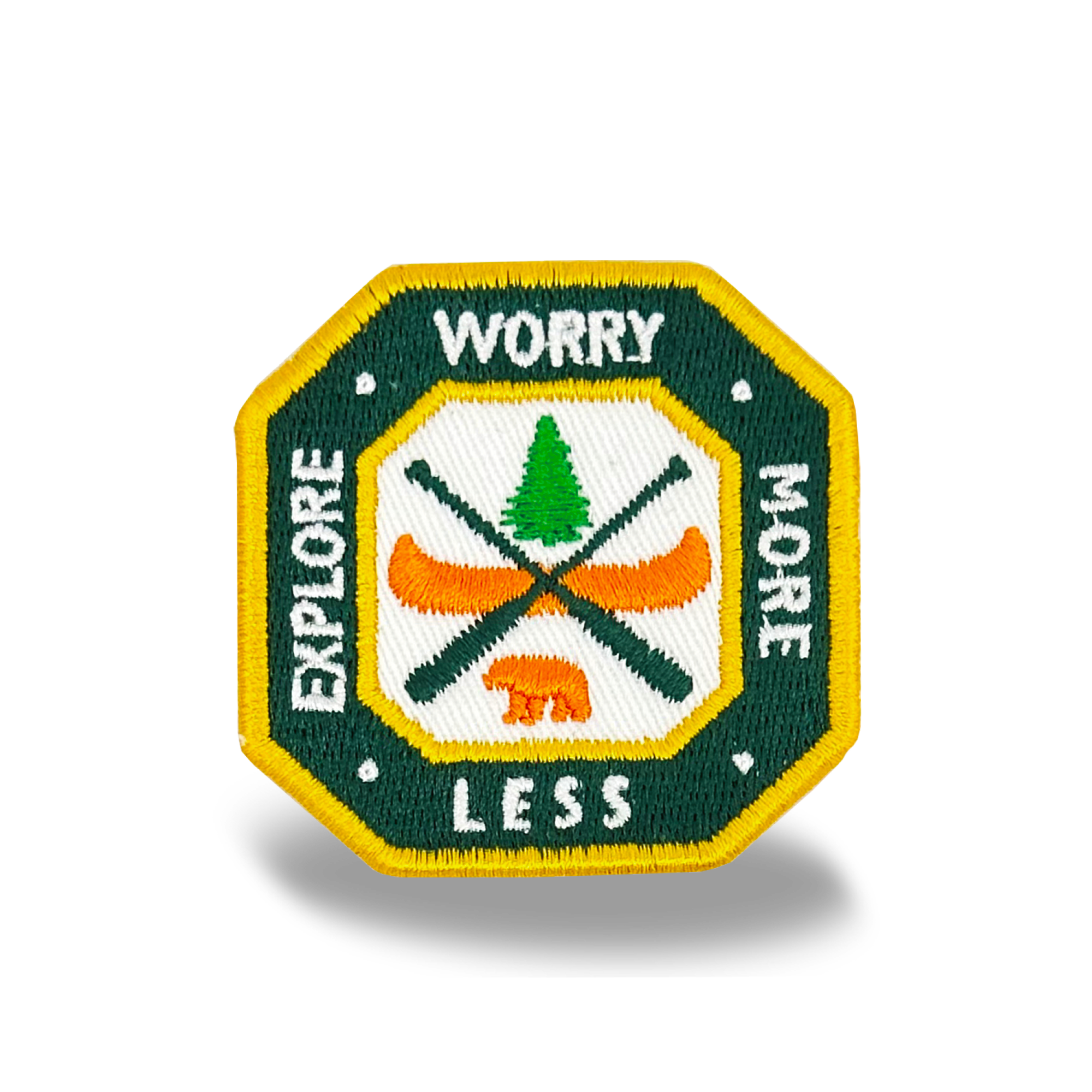 Explore More Worry Less Iron On Embroidery Patch – Northern Icons Creations