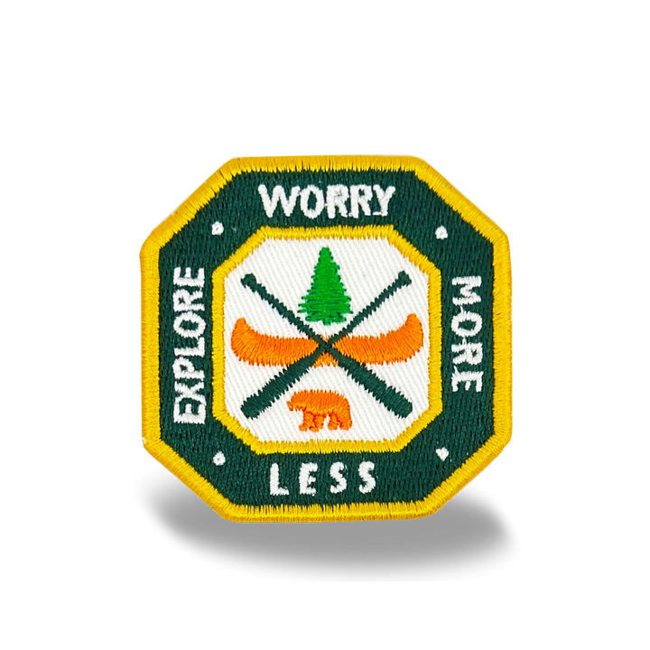 Explore More Worry Less Iron On Embroidery Patch