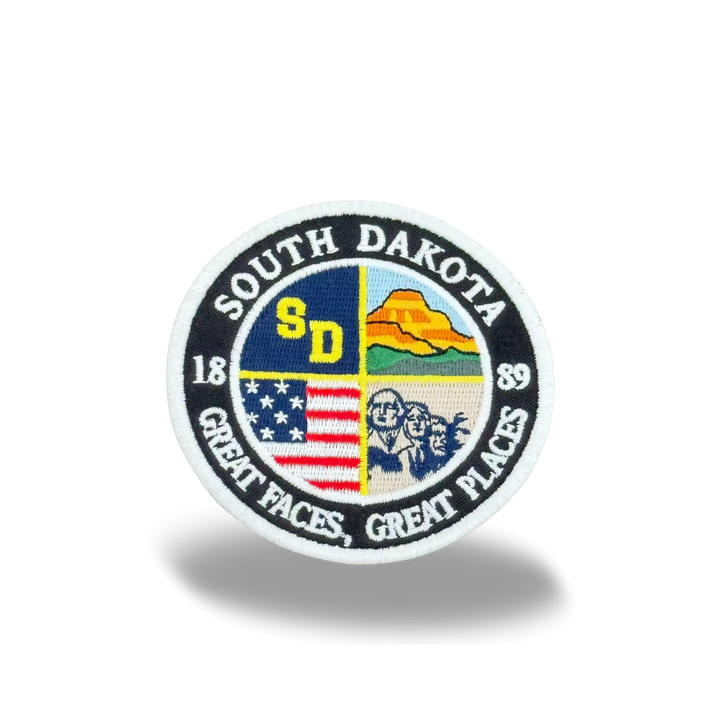 South Dakota Embroidered Patch Great Faces Great Places State Patch Travel Souvenir