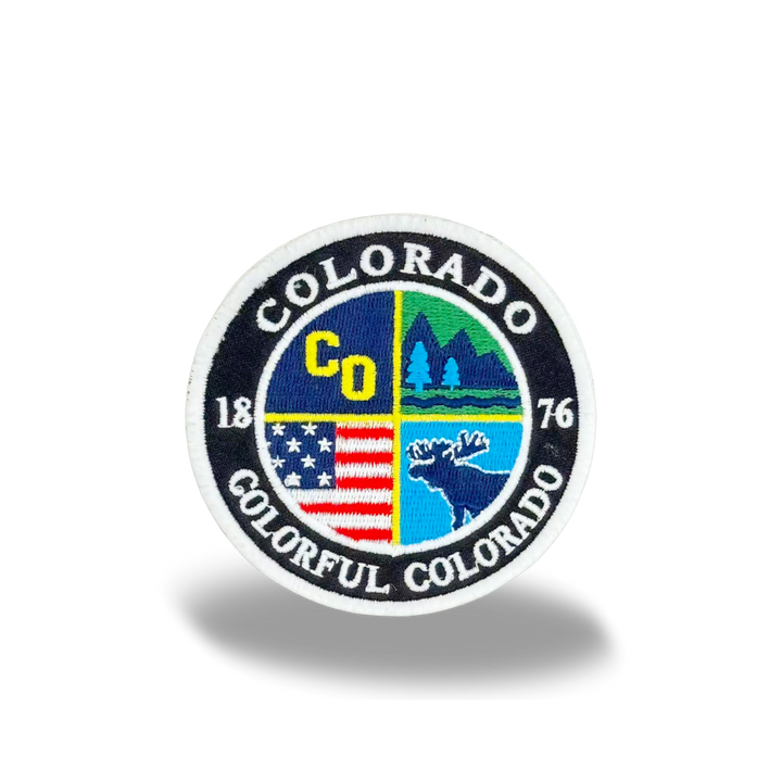 Colorado Iron-On Patch Colorful Colorado State Patch Embroidered Travel Souvenir