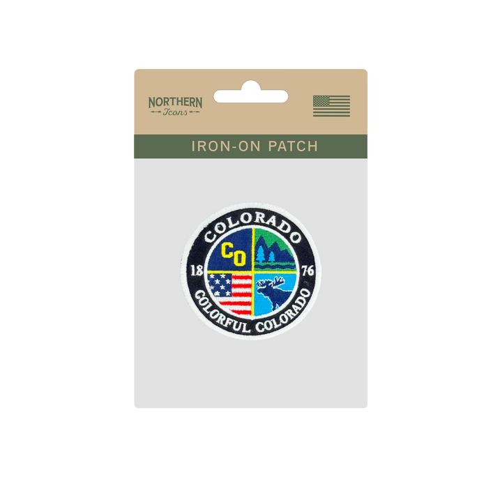 Colorado Iron-On Patch Colorful Colorado State Patch Embroidered Travel Souvenir