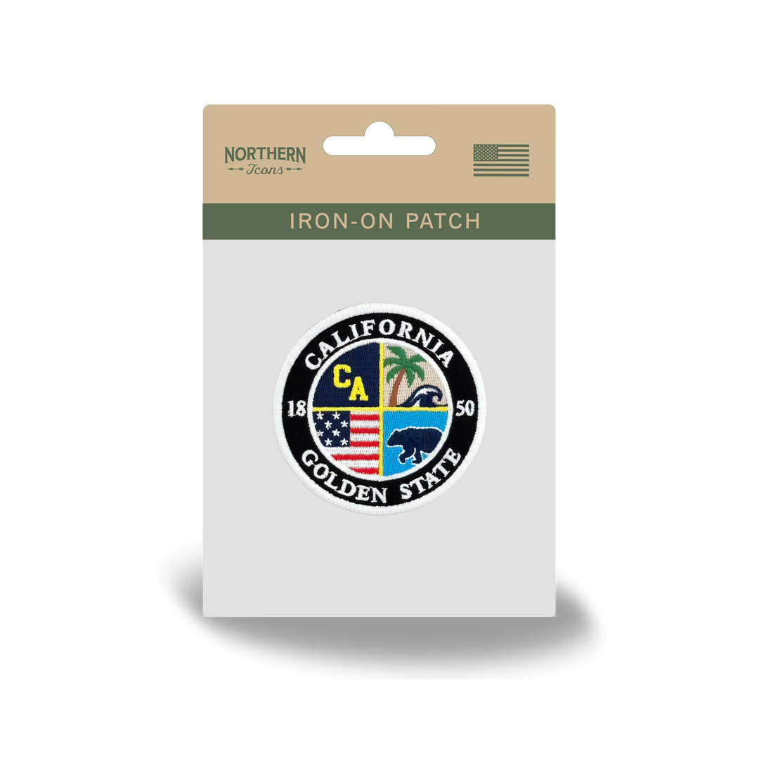 California Golden State Embroidered Iron-On Patch Vintage Travel Patch