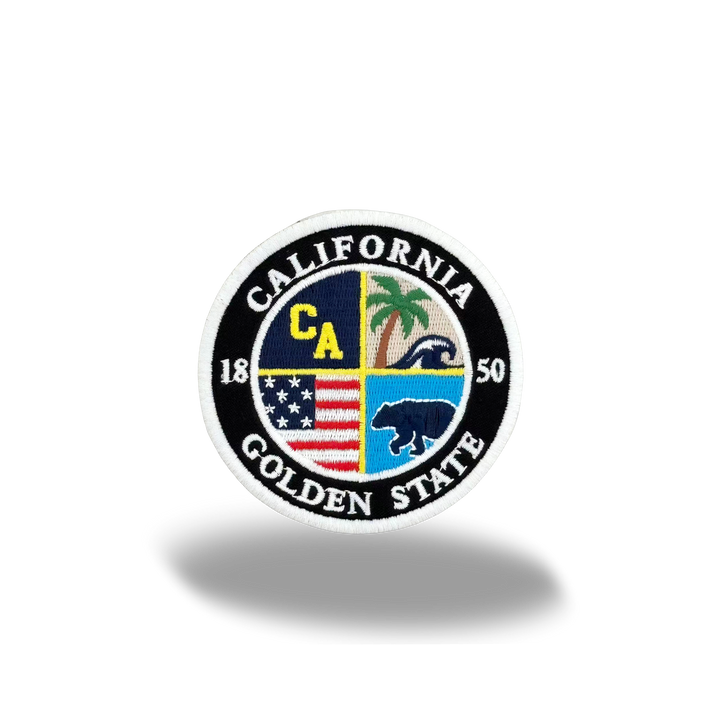 California Golden State Embroidered Iron-On Patch Vintage Travel Patch