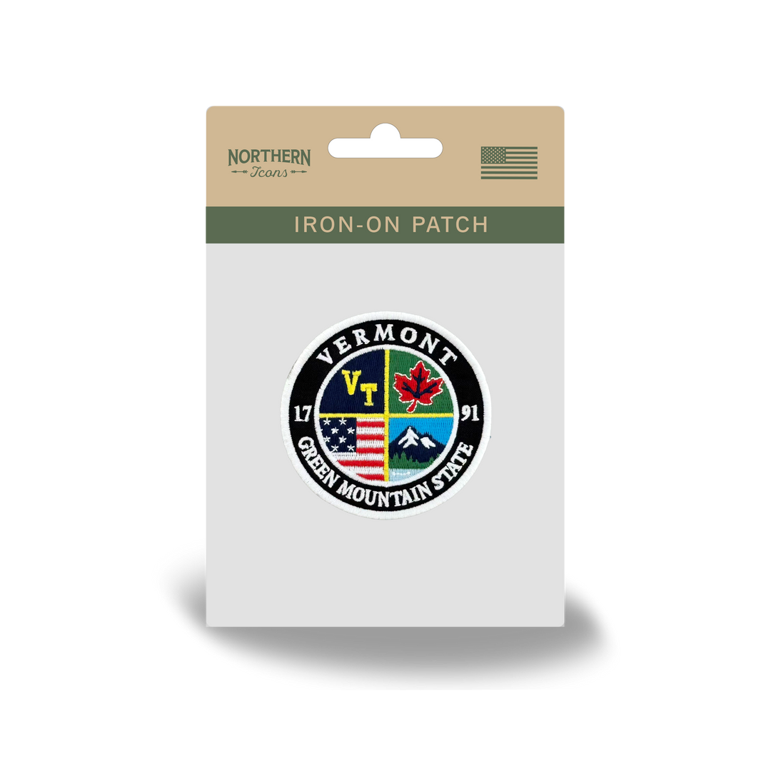 Vermont Green Mountain State Embroidered Patch Vintage Travel Patch Iron On