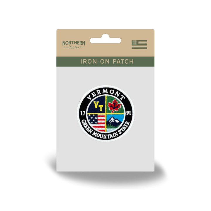 Vermont Green Mountain State Embroidered Patch Vintage Travel Patch Iron On