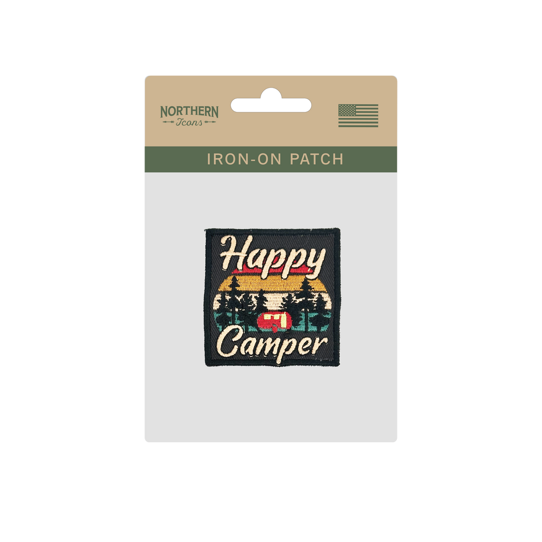 Happy Camper Sunset Iron On Embroidery Patch