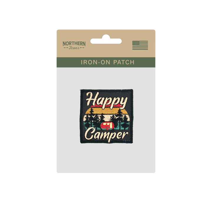 Happy Camper Sunset Iron On Embroidery Patch