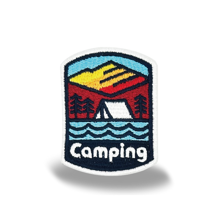 Camping Iron On Embroidery Patch