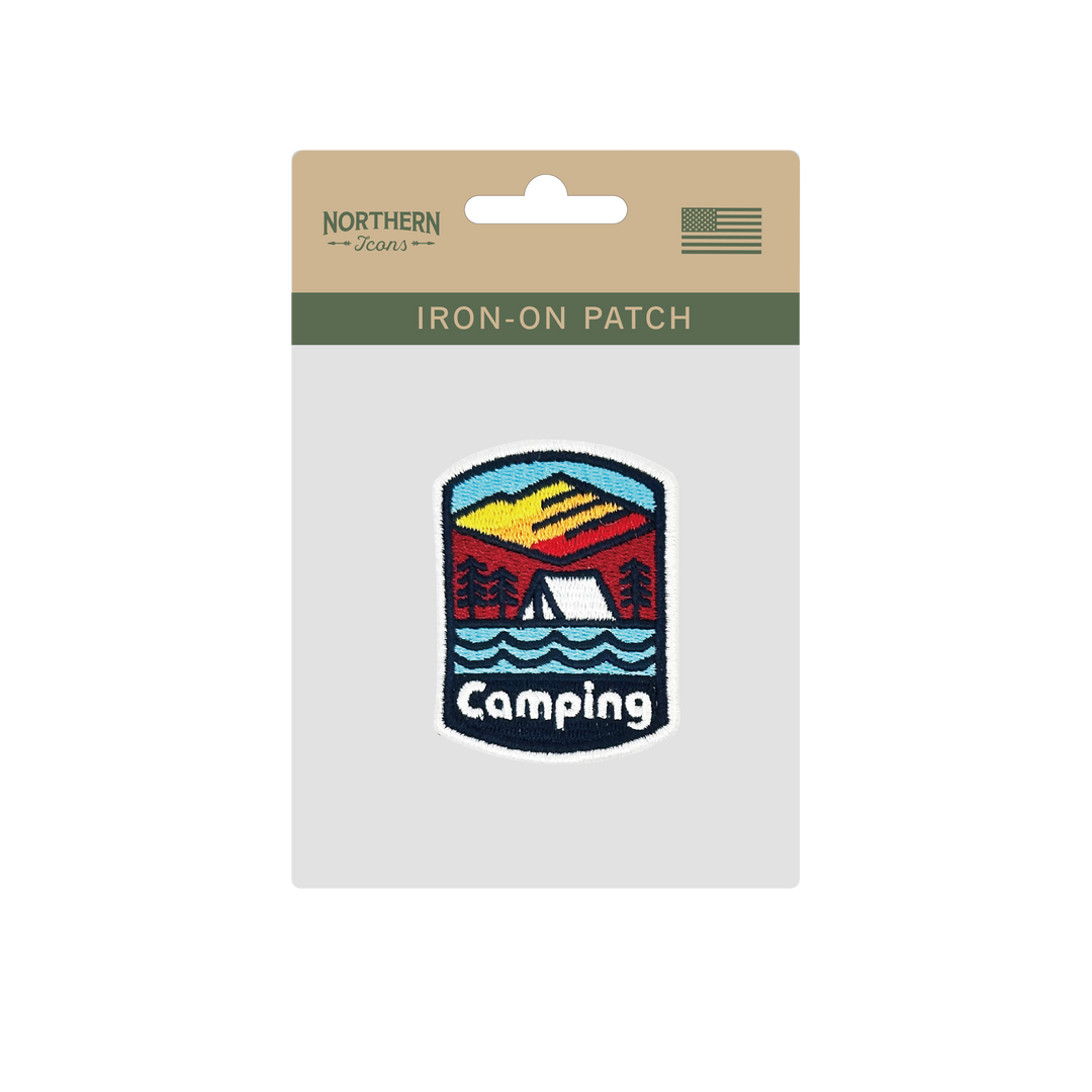 Camping Iron On Embroidery Patch
