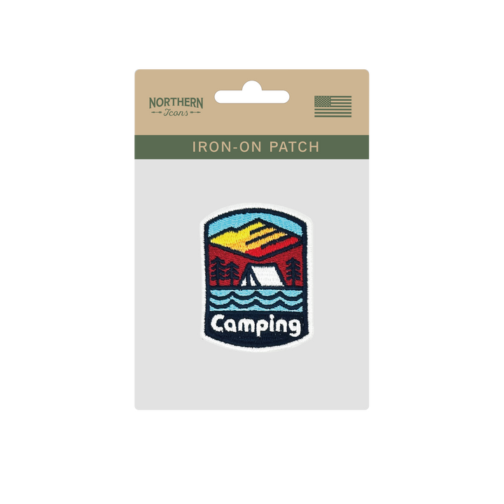 Camping Iron On Embroidery Patch