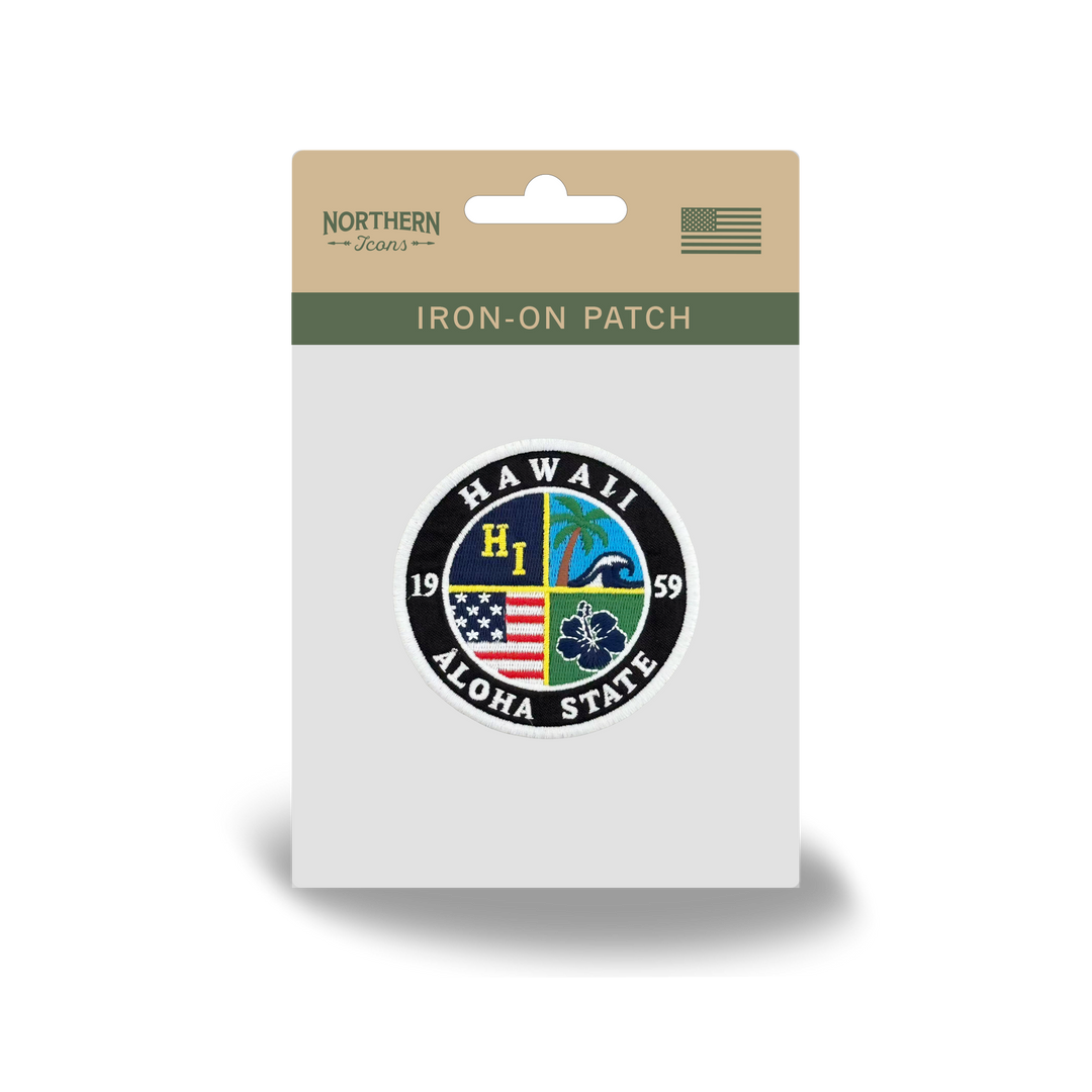 Hawaii Aloha State Embroidered Patch Tropical Island Travel Souvenir Patch
