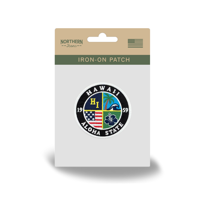 Hawaii Aloha State Embroidered Patch Tropical Island Travel Souvenir Patch