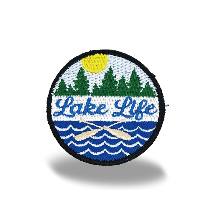 Lake Life Adventure Iron On Embroidery Patch