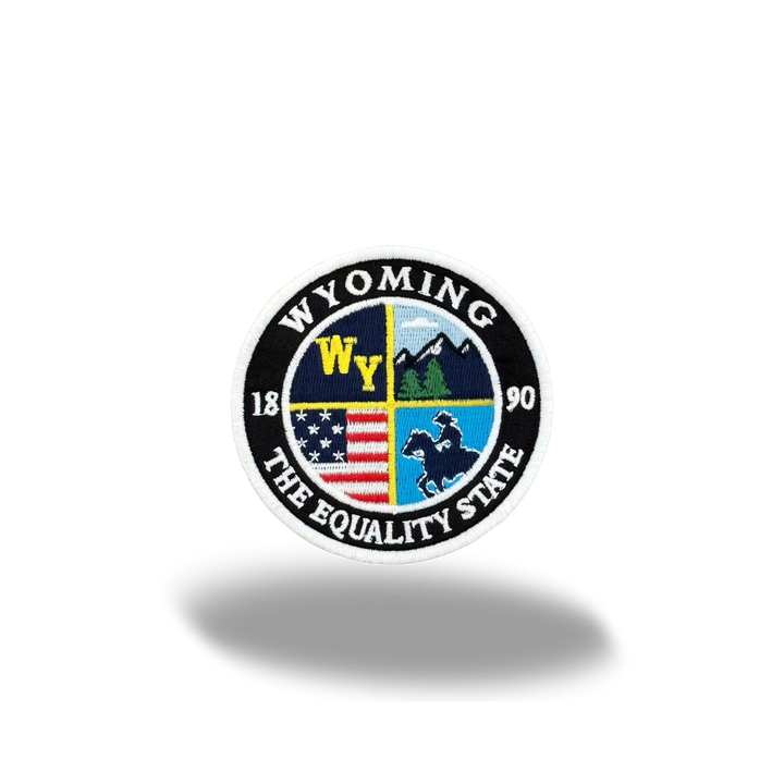 Wyoming The Equality State Embroidered Iron-On Patch
