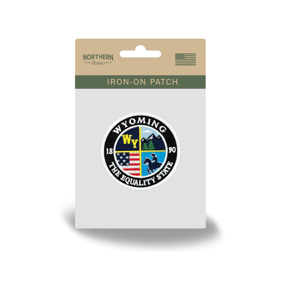 Wyoming The Equality State Embroidered Iron-On Patch