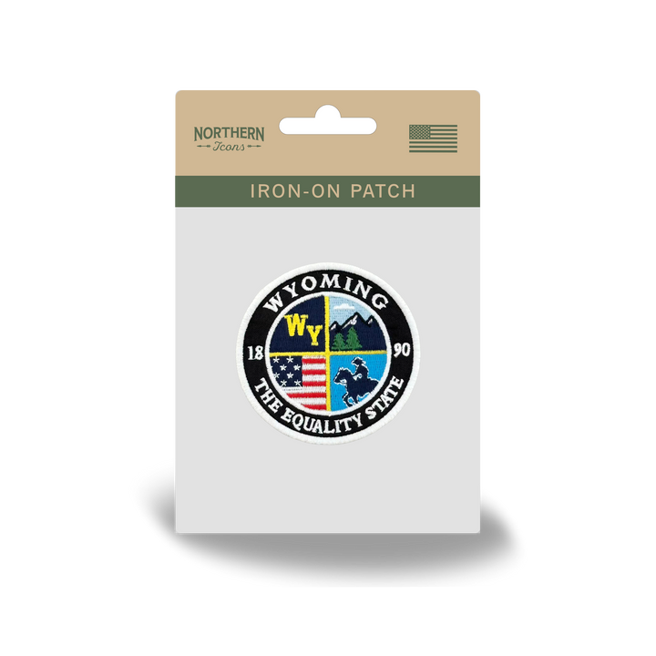 Wyoming The Equality State Embroidered Iron-On Patch