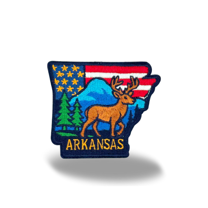 Arkansas Deer Embroidered State Patch Baseball Cap – Vintage USA Souvenir Hat