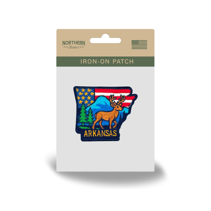 Arkansas Deer Embroidered State Patch Baseball Cap – Vintage USA Souvenir Hat