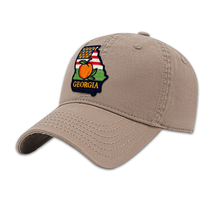 Georgia Peach State Embroidered Baseball Cap – Travel Souvenir & Outdoor Adventure Hat