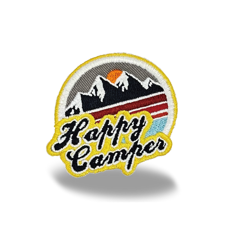 Happy Camper Iron On Embroidery Patch